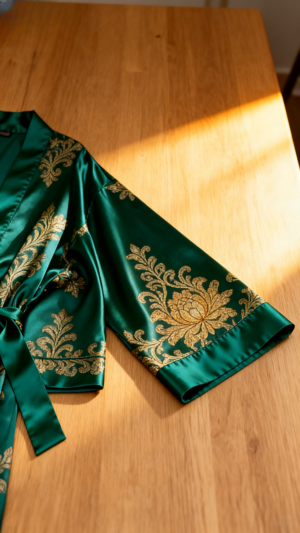 The Forbidden City | Peacock Blue Silk Print Loungewear Set