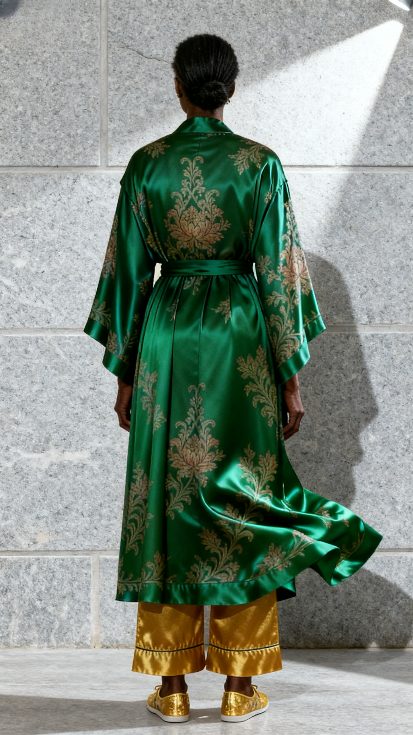 The Forbidden City | Peacock Blue Silk Print Loungewear Set