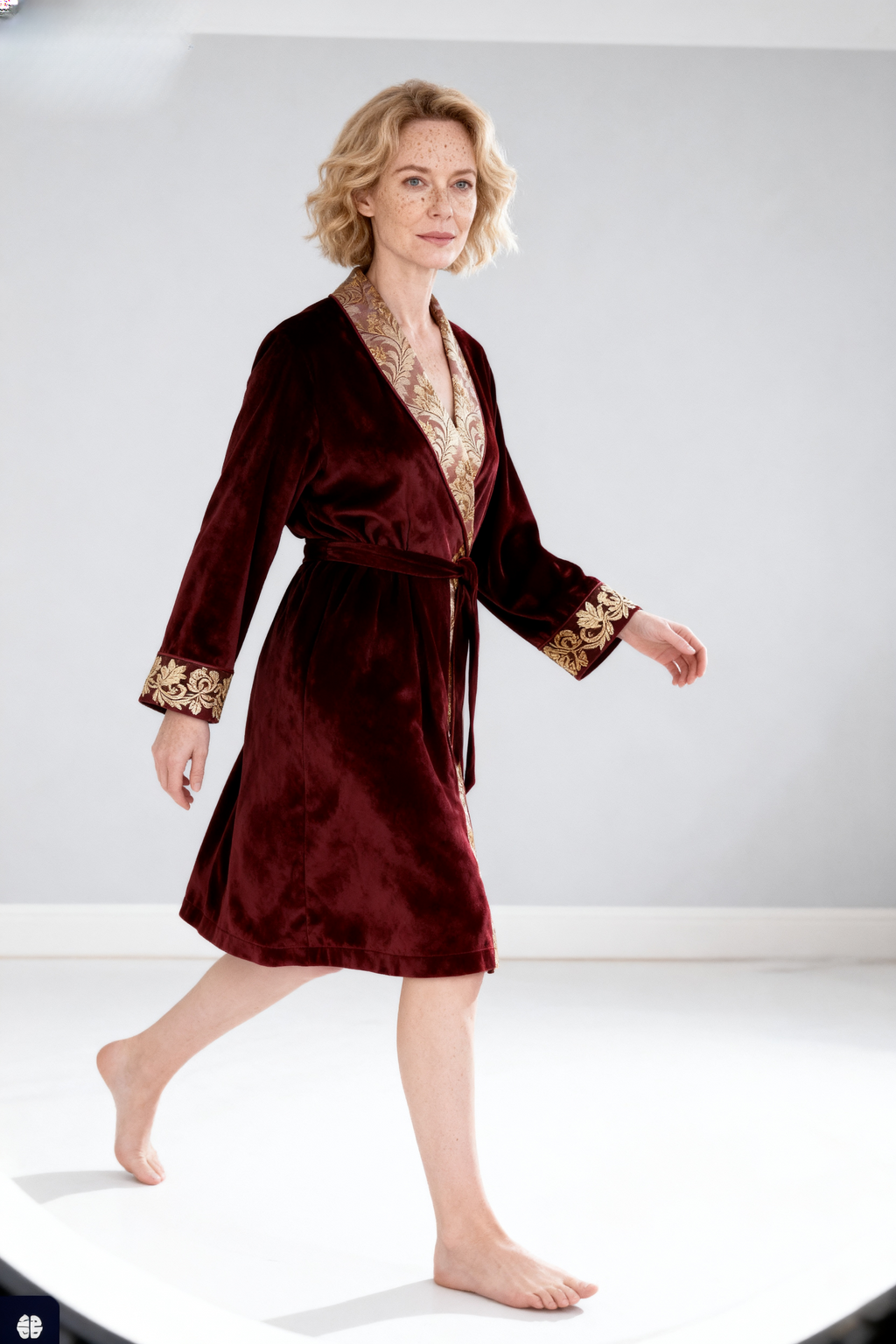 Baroque Nocturne | The Bacchus Velvet Embroidered Robe
