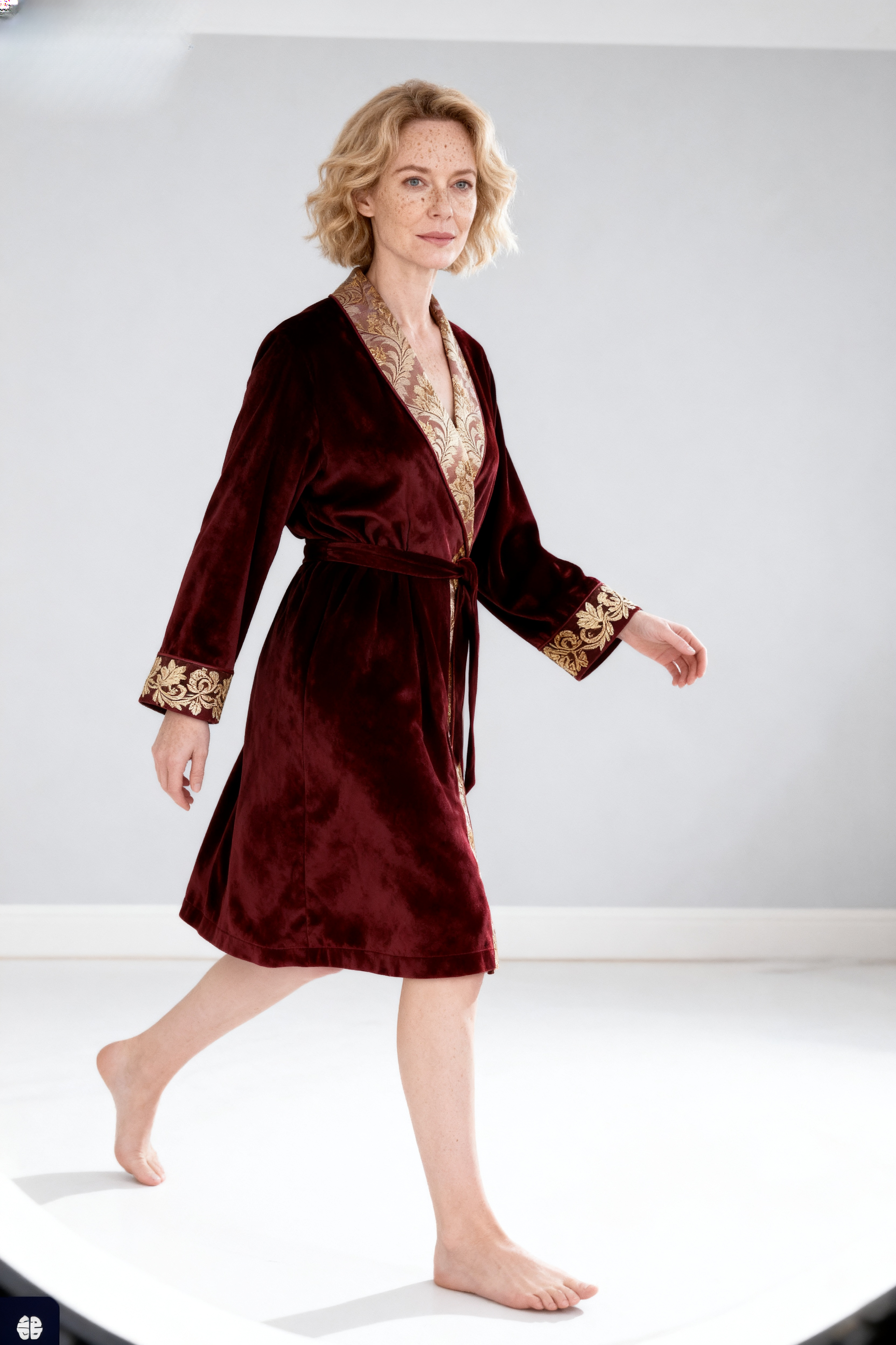 Baroque Nocturne | The Bacchus Velvet Embroidered Robe