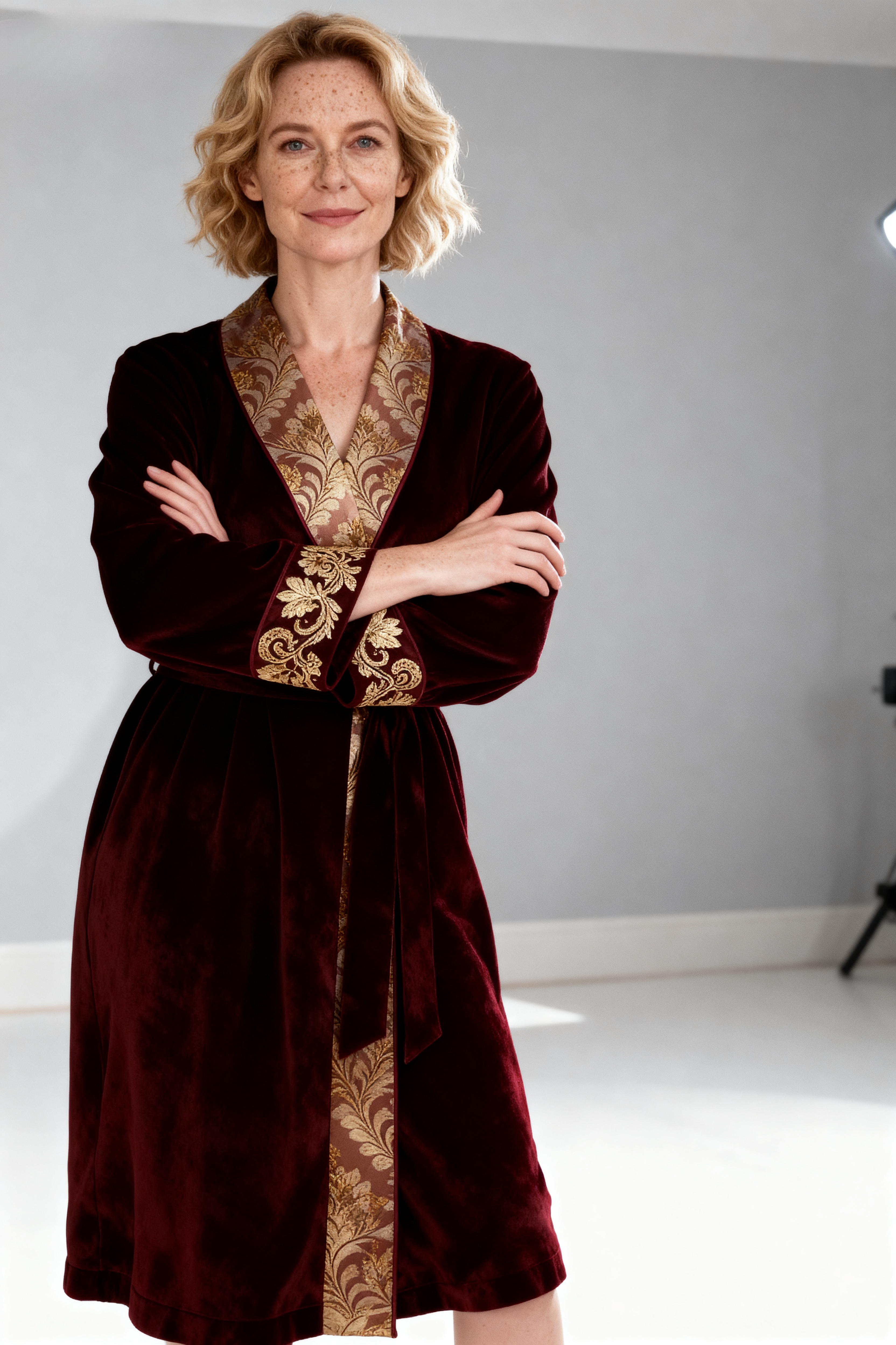 Baroque Nocturne | The Bacchus Velvet Embroidered Robe