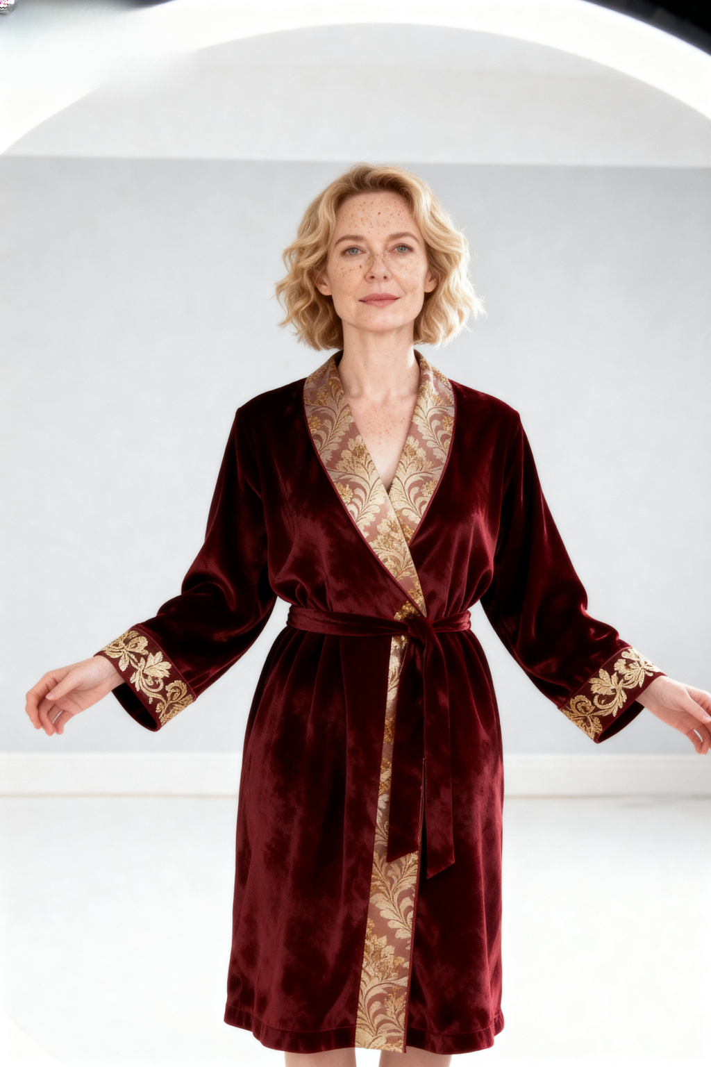 Baroque Nocturne | The Bacchus Velvet Embroidered Robe
