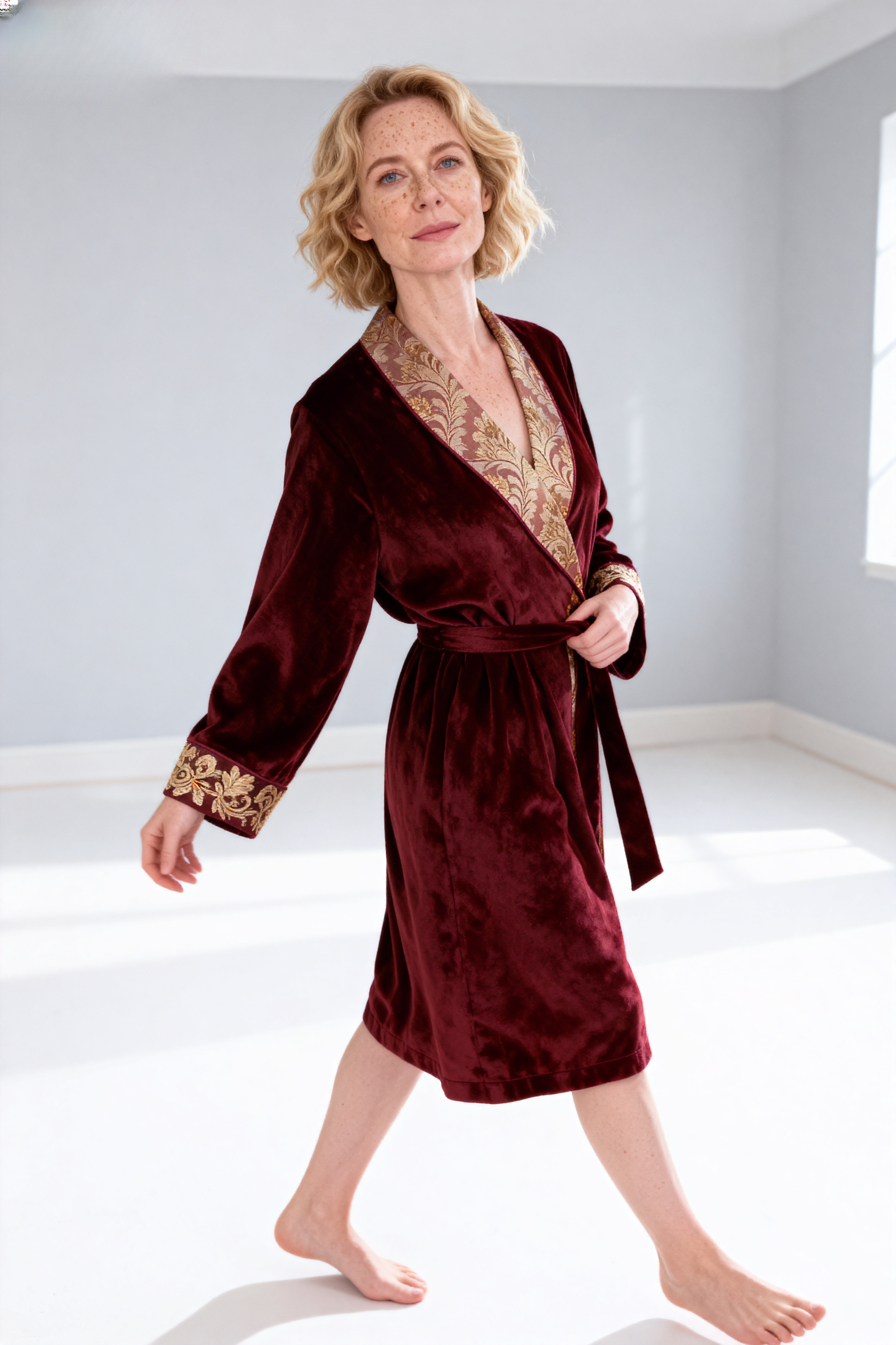 Baroque Nocturne | The Bacchus Velvet Embroidered Robe