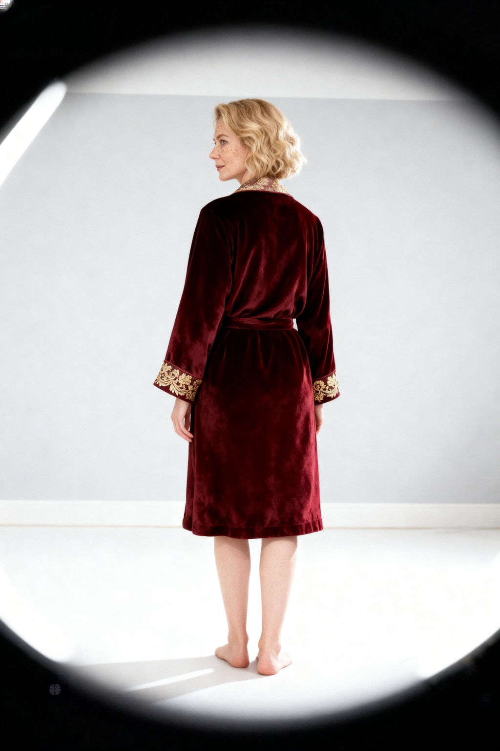 Baroque Nocturne | The Bacchus Velvet Embroidered Robe