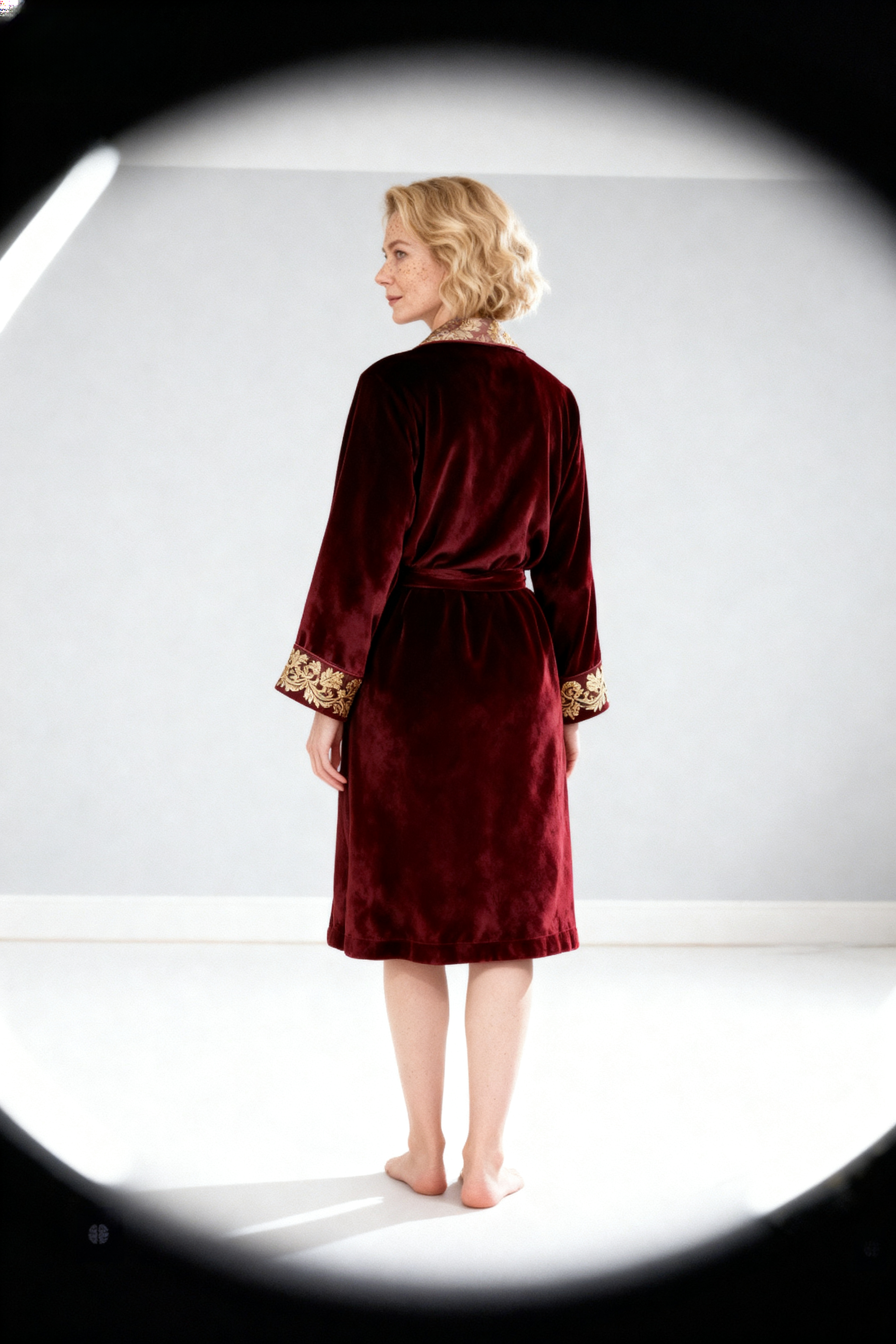 Baroque Nocturne | The Bacchus Velvet Embroidered Robe