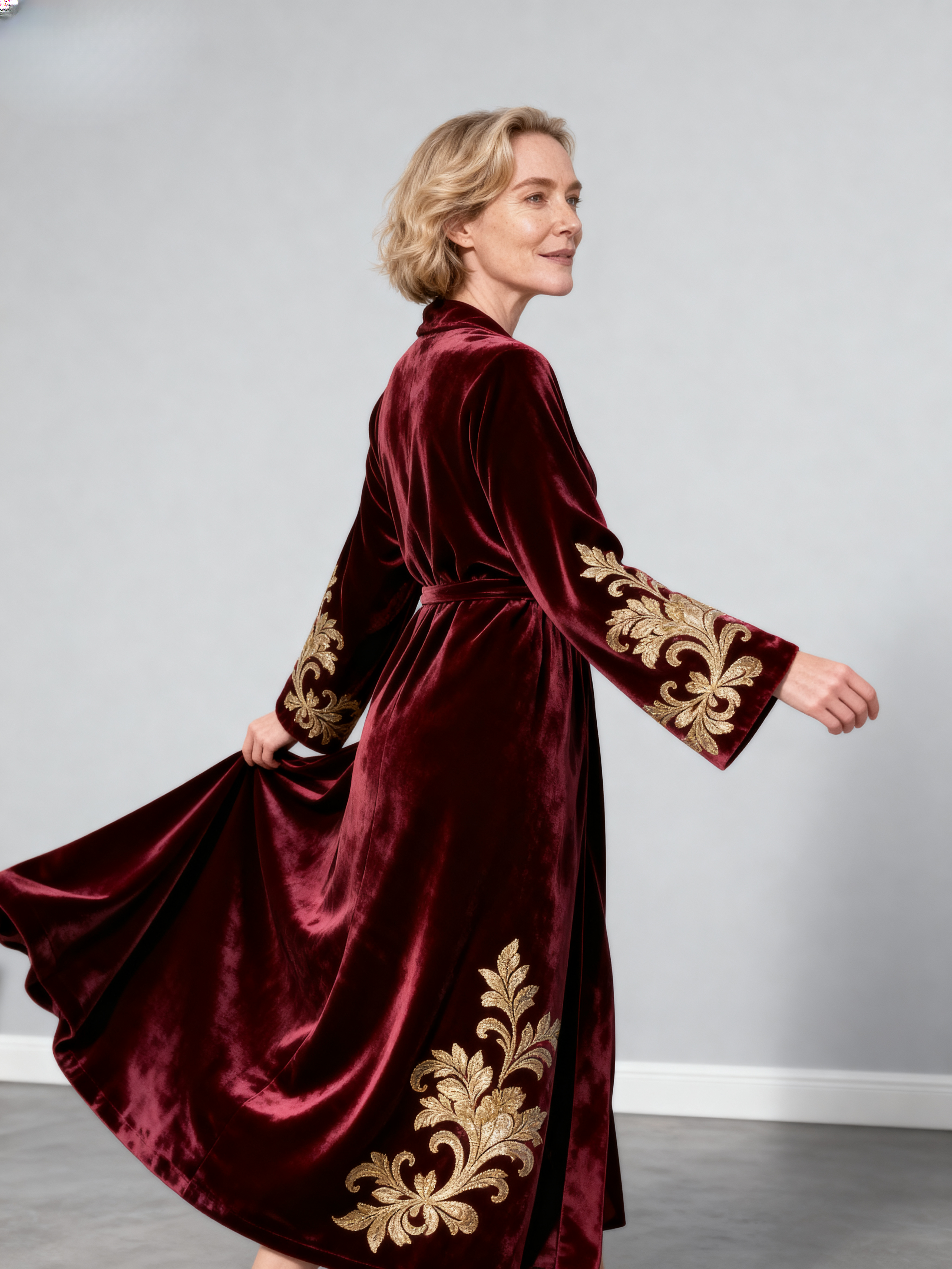 Baroque Nocturne | The Queen's Coronation Silk Velvet Robe